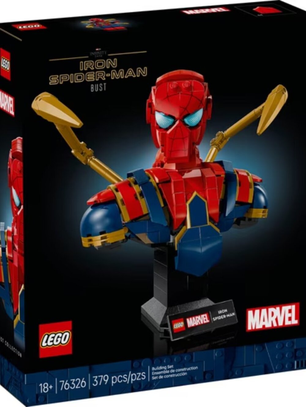 LEGO Marvel Iron Spider-Man Bust Collectible - Building Kit for Adults, Ages 18+